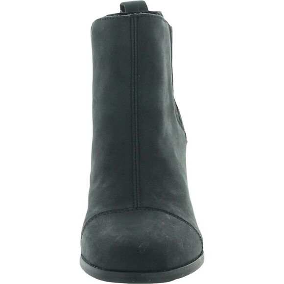 Toms Womens Everly Black Nubuck Pull On Round Toe Ankle Boots Shoes New - Picture 3 of 3